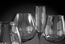Composicion copas de cristal con Cinema4D
